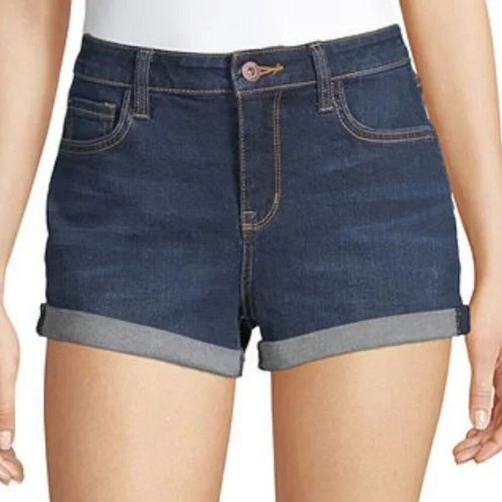 Arizona Women's Dark Aerial Regular Denim Short Juniors SZ 9